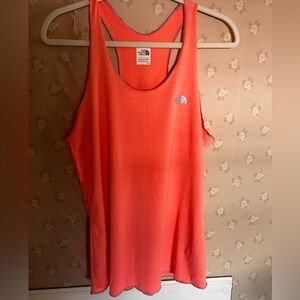 The North Face Women's Neon Peach Racerback Tank Top Large Workout